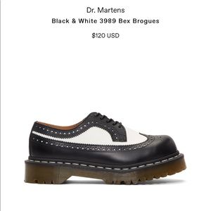 Dr martens black & white oxford.
